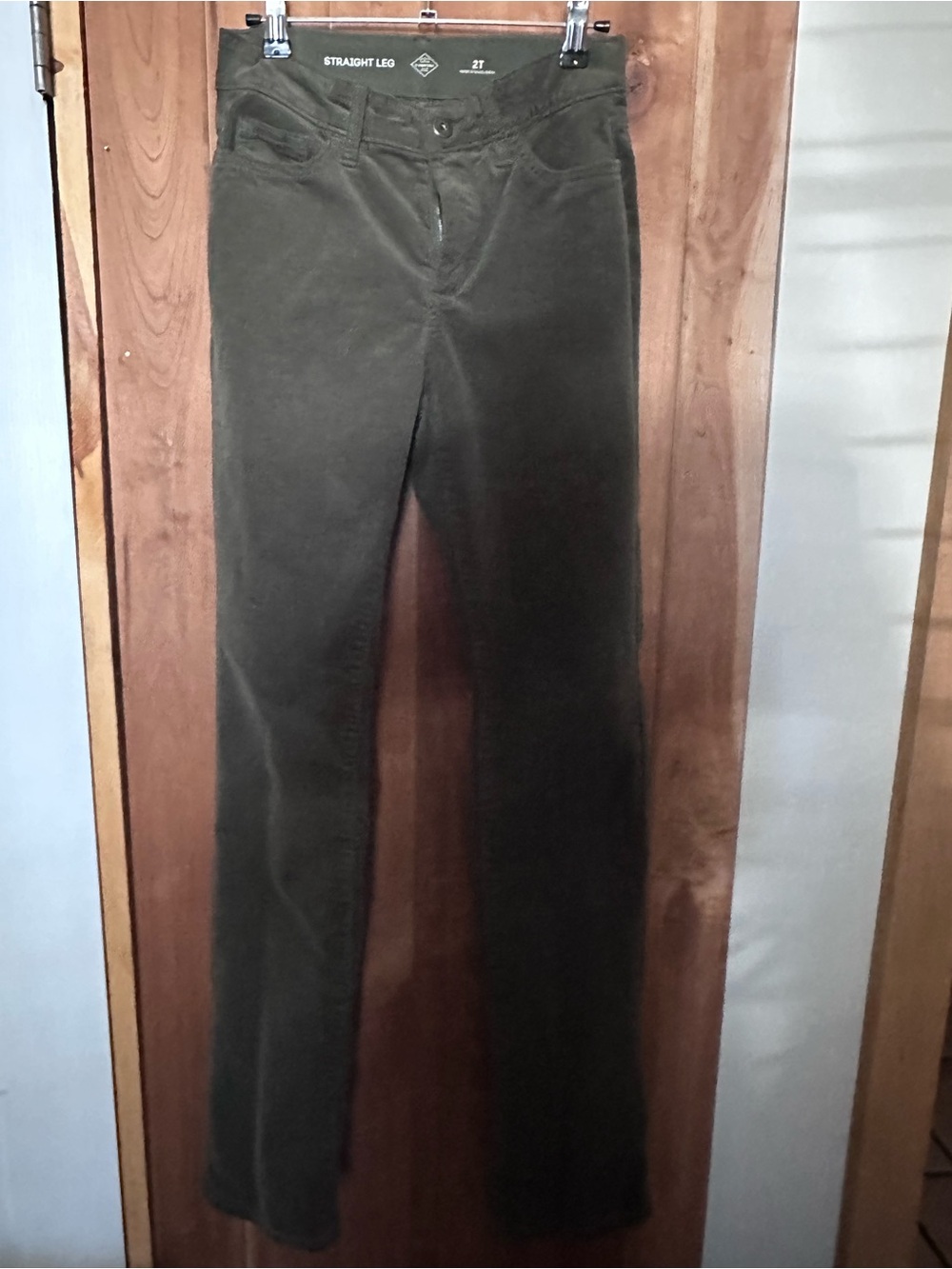 St. John's Bay Straight Leg Pants in Dark Olive